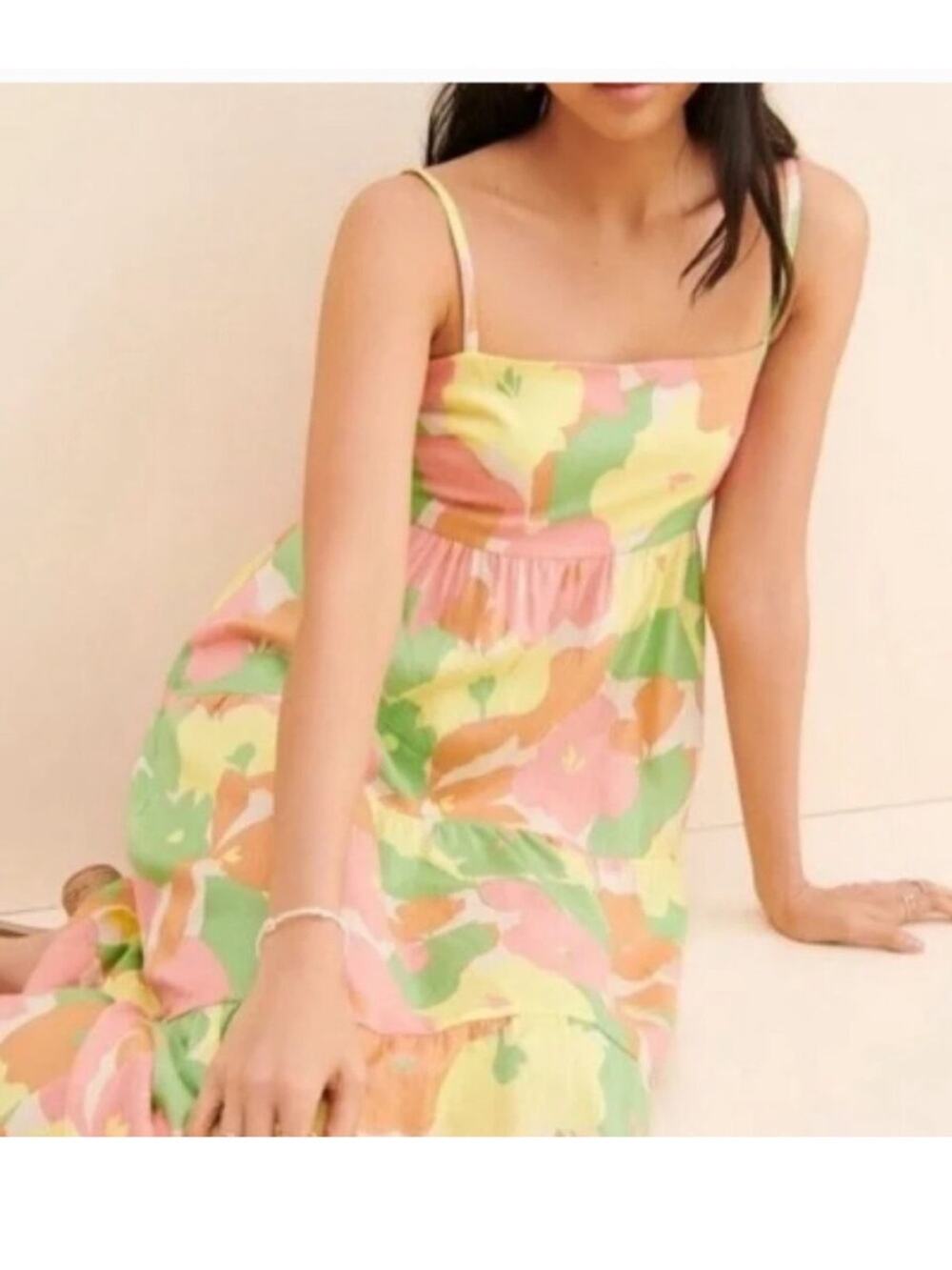 Social Standard by Sanctuary | Sleeveless Maxi Dress Floral Pastel Summer Medium